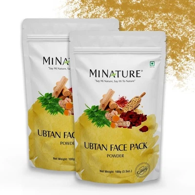 mi nature Ubtan Face and Body Pack Pure & Natural Traditional skincare 100Gm*2 - Image 1 of 4
