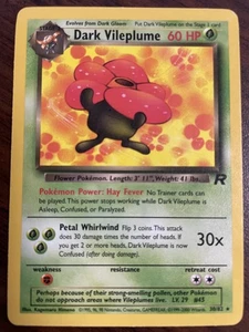 Pokemon TCG - Dark Vileplume 30/82 Team Rocket Non-Holo 2000 Vintage WOTC - MP - Picture 1 of 2