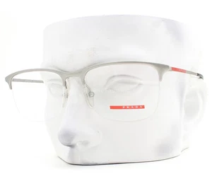 Prada Linea Rossa Eyeglasses VPS 54I 573-1O1 Glasses Matte Silver Rubber w/case - Picture 1 of 6