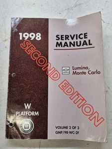 1998 GM Chevrolet Lumina Monte Carlo Volume 3 GMP/98-WC-2F W Platform 2nd Ed. - Picture 1 of 3