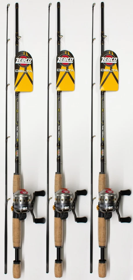 (ЛОТ ИЗ 3) ZEBCO DELTA ZD2 5 ФУТОВ 6 ДЮЙМОВ СРЕДНИЙ СВЕТ 2 ШТ. СПИНКАСТ КОМБО ZD2C 21-32329 - Изображение 1 из 1