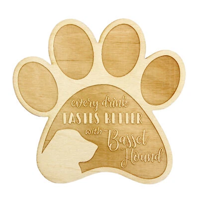 Basset Hound sous-verre en contreplaqué Art-Dog Foto 1 de 4