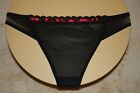 Sheer Black Thong w a Red Ribbon & The Words "Sexy" with Hearts On It - S