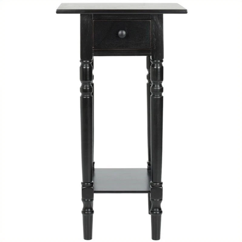Safavieh AMH5704B Distressed Black Sabrina End Table Amh5704