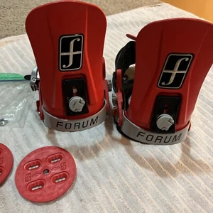 Vintage FORUM ATP Snowboard Bindings Rare Jp Walker Red Black All Terrain Pro - Picture 1 of 12