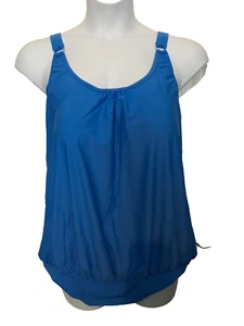 Tankini Top azul real de gran tamaño 22 para tazas D 22D forrado de espuma trajes de baño ropa de playa - Imagen 1 de 9