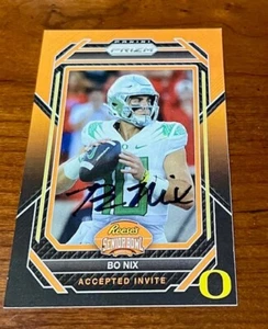 Bo Nix Autographed Senior Bowl Card - Picture 1 of 3