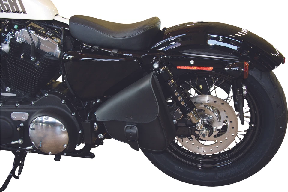 Willie & Max Leather Swingarm Bag Matte Black Buckle 59906-00 - Image 1 of 1