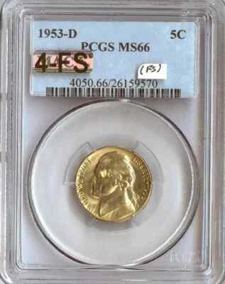 1953-D Jefferson Nickel PCGS MS66 MAC 4FS - Image 1 of 2