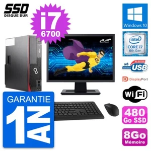 PC Fujitsu D556 Dt Bildschirm 22 " Intel i7-6700 RAM 8Go SSD 480Go Windows 10 - Bild 1 von 8