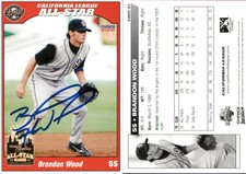 Brandon Wood Signed 2005 Choice Carolina-California All-Stars #31 RC Card
