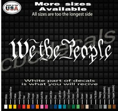 We The People 2nd amendment Decal Stickers - Image 1 of 2