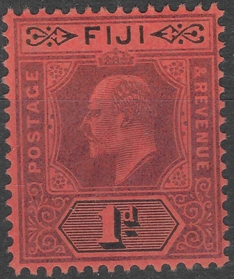 FIJI 1904-09. 1d. LMH. (MULTI CORONA CA WMK.)  SG. 116.     (9884) Foto 1 de 2