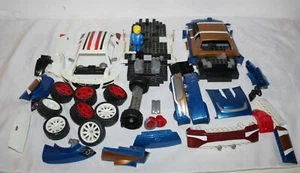 Mega Bloks Block 2 Car Lot extra set of wheels over 30 pcs and character - Picture 1 of 5