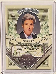 V.P.JOHN KERRY 2020 LEAF DECISION MONEY RELIC CARD US SPECIAL PRESIDENTIAL ENVOY