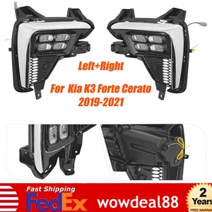 For 2019-2021 Kia K3 Forte Cerato L+R Daytime Running Lights A Pair LED Fog Lamp - Foto 1 di 14