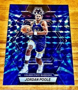 2022-23 Panini Mosaic Jordan Poole Blue Reactive prizm #7, Warriors.