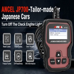 ANCEL JP700 JOBD OBD2 Japanese Car Diagnosis Scanner JDM Automotive Code Reader - Picture 1 of 13