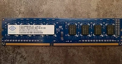 NANYA 2GB 1RX8 PC3-10600U 9-10-A0 1333 DDR3 NT2GC64B88G0NF-A0 1144.CN RAM MEMORY - Image 1 of 2