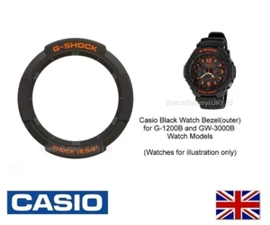 Casio Watch Bezel for G-1200B & GW-3000B - G1200 watch case shell. Black/Orange - Picture 1 of 5