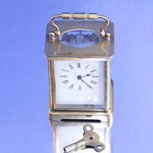 19th Century Brass & Bevel Glass Corniche Cased Carriage Clock – Excellent ✨ - Picture 1 of 19