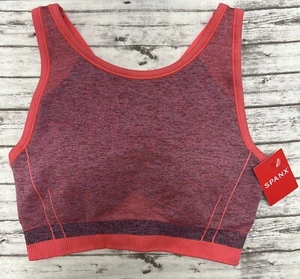 Spanx Seamless Sculpt Sports Bra Small Coral Crossover Adjustable Back - Picture 1 of 6