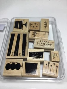 2006 Stampin Up! Two Step Stampin - Eat Cake - Set of 11 stamps - New - Picture 1 of 3