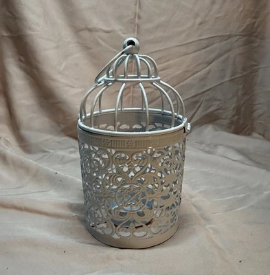 White Candle Bird Cage  - Image 1 of 4