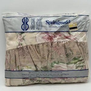 Hoja plana Bill Blass Springmaid vintage King Windemere percal sin hierro EE. UU. NOS - Imagen 1 de 9
