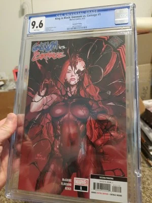 King In Black Gwenom Vs Carnage 1 Cgc 9.6 Segunda Segunda Impresión Estuche agrietado Marvel  Foto 1 de 4