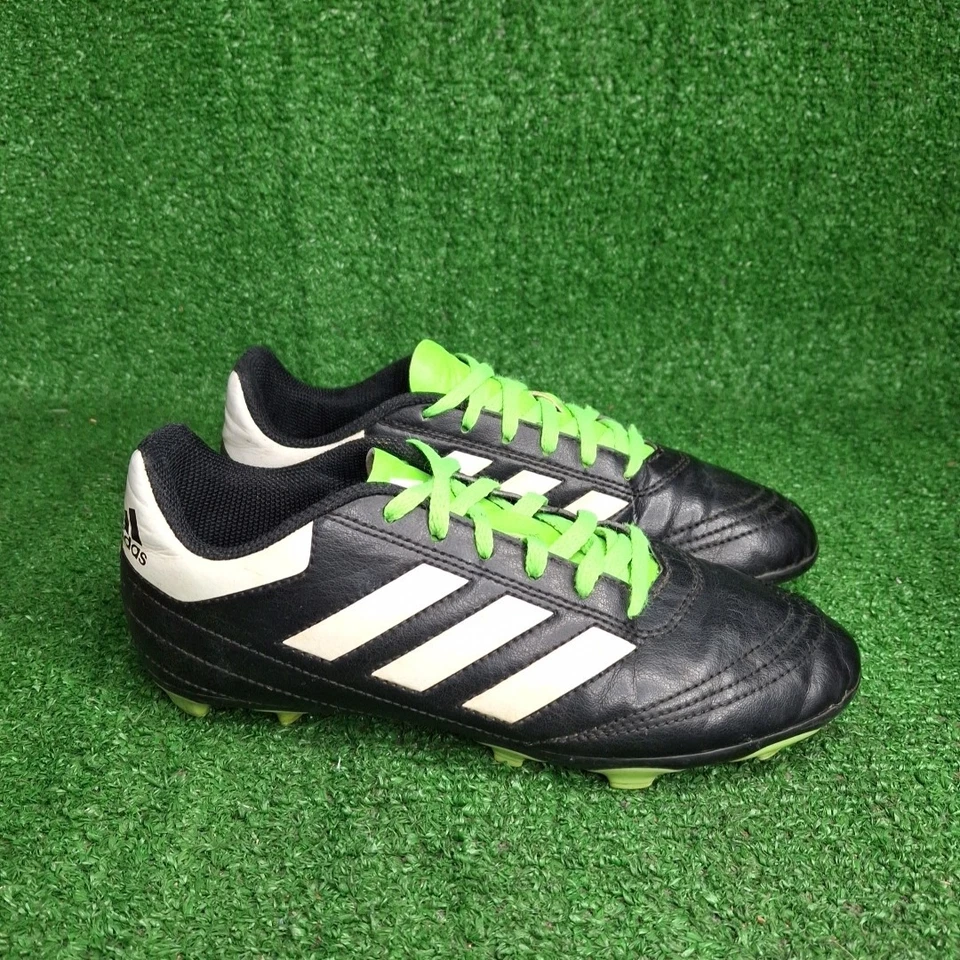 Adidas,  SZ 4 YOUTH , cleats (Black/Lime Green Soccer) - Image 1 of 4