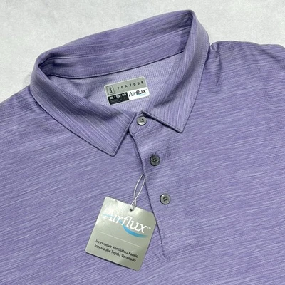 Camisa de golf PGA Tour para hombre polo violeta extra grande Airflex rendimiento absorbente nueva con etiquetas Foto 1 de 4
