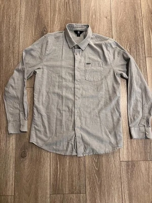Volcom Men's Long Sleeve Casual Shirt, Light Gray, Size Large - Image 1 of 4