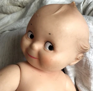 Vintage Cameo Kewpie Doll 1965 Baby Retro Molded Hair 13” Big! Marked - Picture 1 of 10