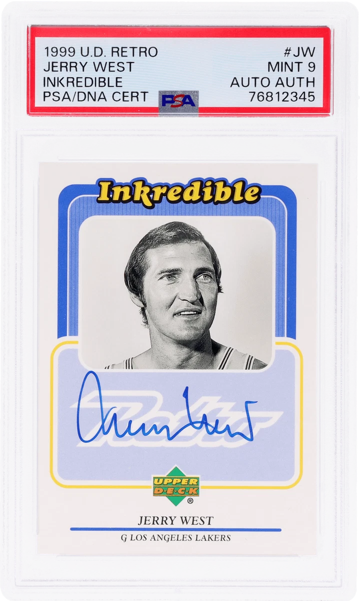 Upper Deck Jerry West Autographed Basketball Trading Cards