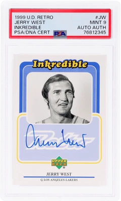 1999 Upper Deck Retro Jerry West Inkredible Auto #JW PSA 9 - Image 1 of 2