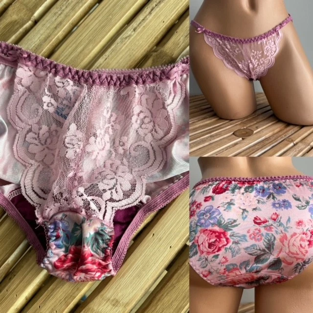 BRAGAS DE BIKINI VINTAGE SEARS DAYE ROSE CUERDA SEDOSA talla M Foto 1 de 1