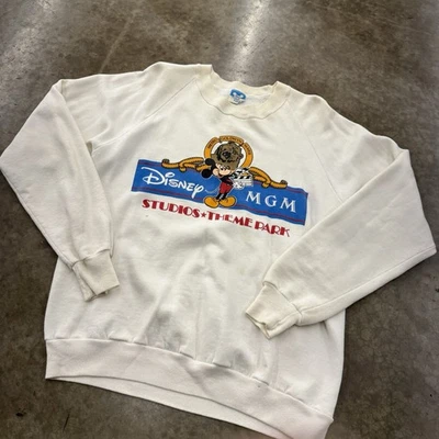 Sudadera De Colección Disney MGM Studios Mickey Mouse Hecha en EE. UU. Cuello Redondo Grande Foto 1 de 4