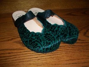 ¡PIENSA! Sandalias Mary Jane Mule de piel VERDES sin cordones punta cerrada EUR 41 ≈ US 10,5-NUEVAS - Imagen 1 de 4