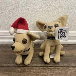 2 Vintage Taco Bell “Yo Quiero Taco Bell” Chihuahua Plush Dog - Picture 1 of 11