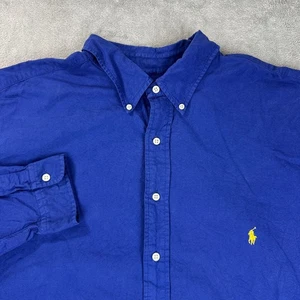 Camisa Ralph Lauren Para Hombres 2XLT Abotonada Manga Larga Azul Oficina Preppy 2XL Alta - Imagen 1 de 8