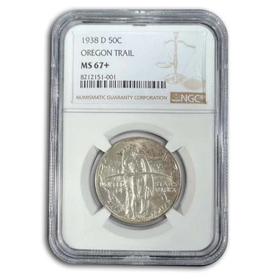 1938-D Oregon Trail Commemorative Half Dollar MS-67+ NGC - Image 1 of 3