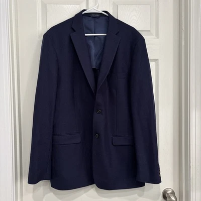Lauren Ralph Lauren Men’s Navy Blue 100% Wool Blazer Sport Coat Jacket Size 46 L - Image 1 of 4