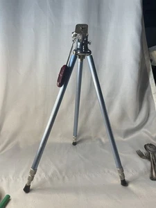 Vintage TRIPOD Tower German Made BLUE Camera Stand 22" -  52"Extendable Travel - Picture 1 of 6