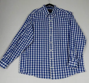 Saddlebred Easy Care Long Sleeve Shirt Blue Plaid Men's 2XLT - Picture 1 of 9