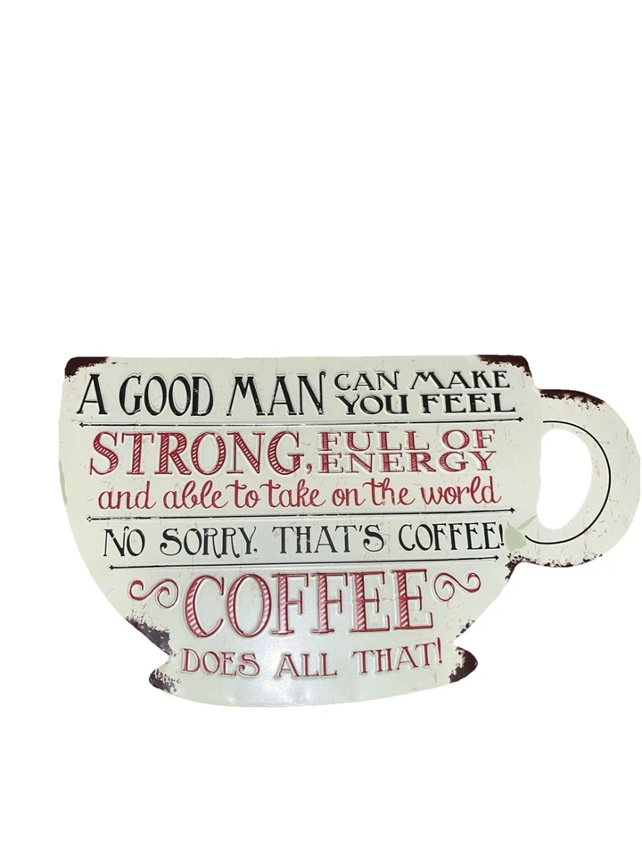 Juego de 2 letreros de metal para cafetería divertido regalo de Navidad cocina raro Foto 1 de 4