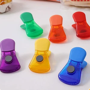 10 x Multipurpose Plastic Bag Clips, Pack,  Fridge Magnet Clips Paper clips colr - Picture 1 of 20