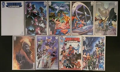 Justice League Unlimited #1, Lot of 9 Standard Covers, NM/Better