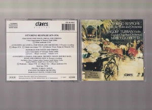Respighi: Music for Violin and Orchestra (CD, Feb-1991, Claves) Nice! #0325BY - Imagen 1 de 1