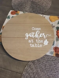 Robert Stanley Lazy Susan Fall Decor Rustic Farmhouse Spinning Table Decor 15" - Picture 1 of 5